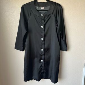 Hengst NYC women’s black Silk jacket Size Medium 50’s retro designer